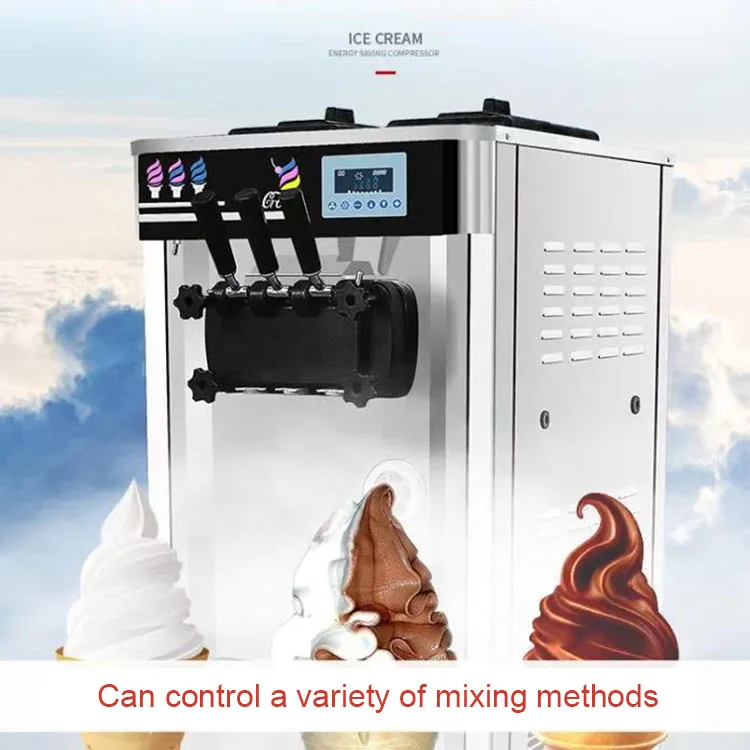 商用アイスクリームメーカーマシン3フレーバーカウンタートップソフト