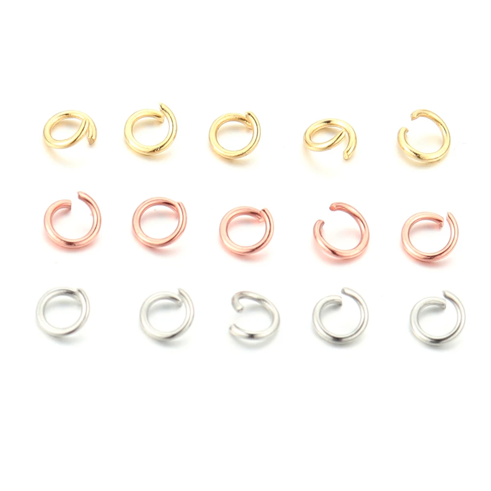 Stainless Steel Water Plating Jump Rings Split Rings Jewelry Making Diy
