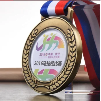 Promotion cheap high quality custom zinc alloy Metal Marathon Running Gold Sports Medal