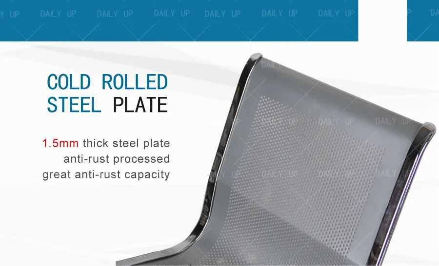 Factory Wholesale Waiting Chair High Quality Metal Frame Hospital Bench With Rails Waiting Bench For Public Area And Airport