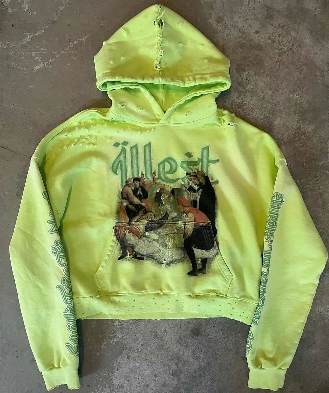SALATI Manufacturers Direct Sales Luxury Men's Hoodie Custom Logo DTG Print Heavyweight Vintage Distressed Washed Hoodies gallery 2
