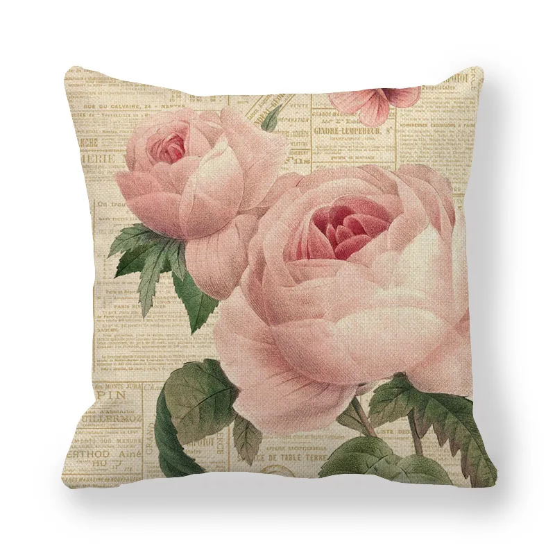 pink rose cushion