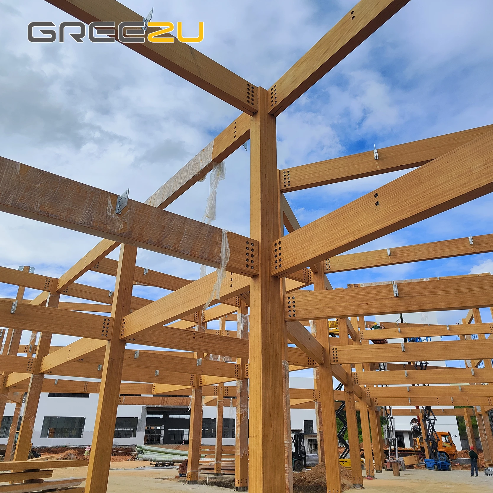 Bambus Glulam Sulen Block huser Fertighaus vorgefertigtes Bambus Holzhaus  Komplett set Bambus Holzhaus Einfache Montage Abnehmbar