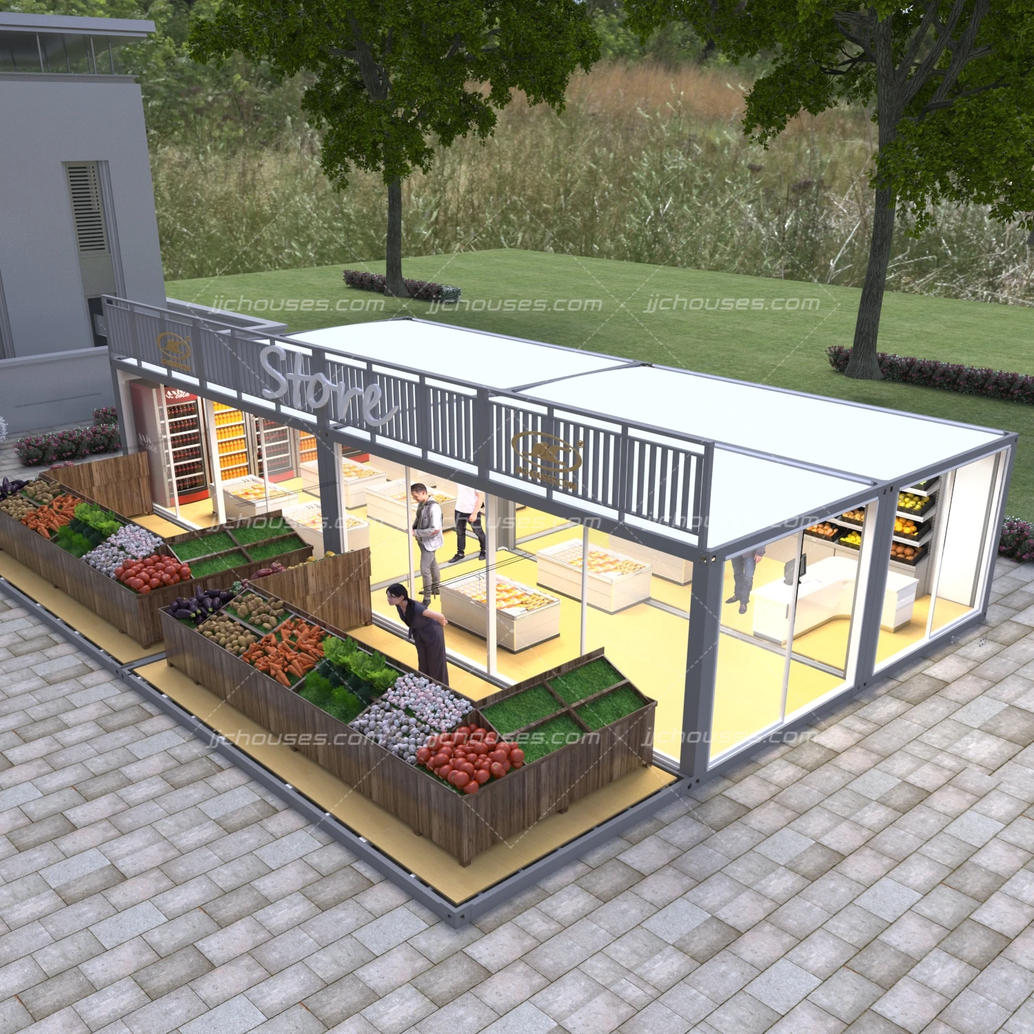 Structure 2 Storey Prefab House Building Shipping Clothing the ...