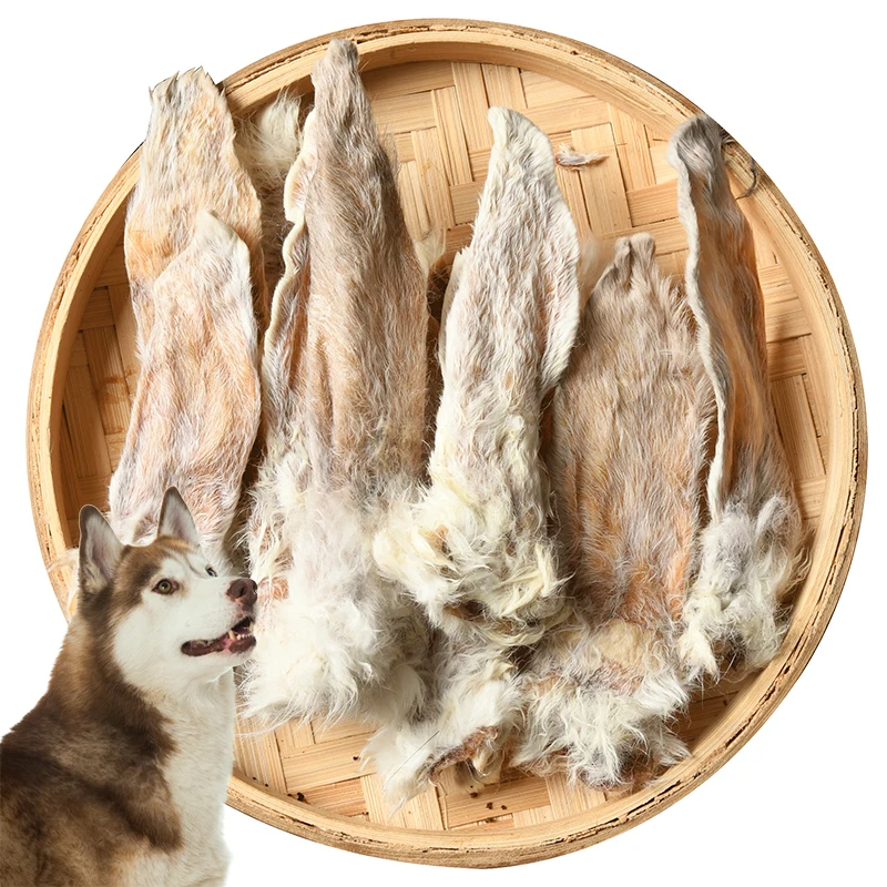 Rabbit Ears Meat Dog Food Meat Pet Treat Ears Delicious Pet Food Rabbit