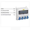 Interruptor automático de 63A + interruptor automático de 16A + enchufe de tres clavijas