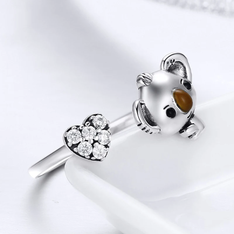 アクセサリー vintage silver 925 koala ring Koala Ring for Women 925 sterling Silver Koala Bear