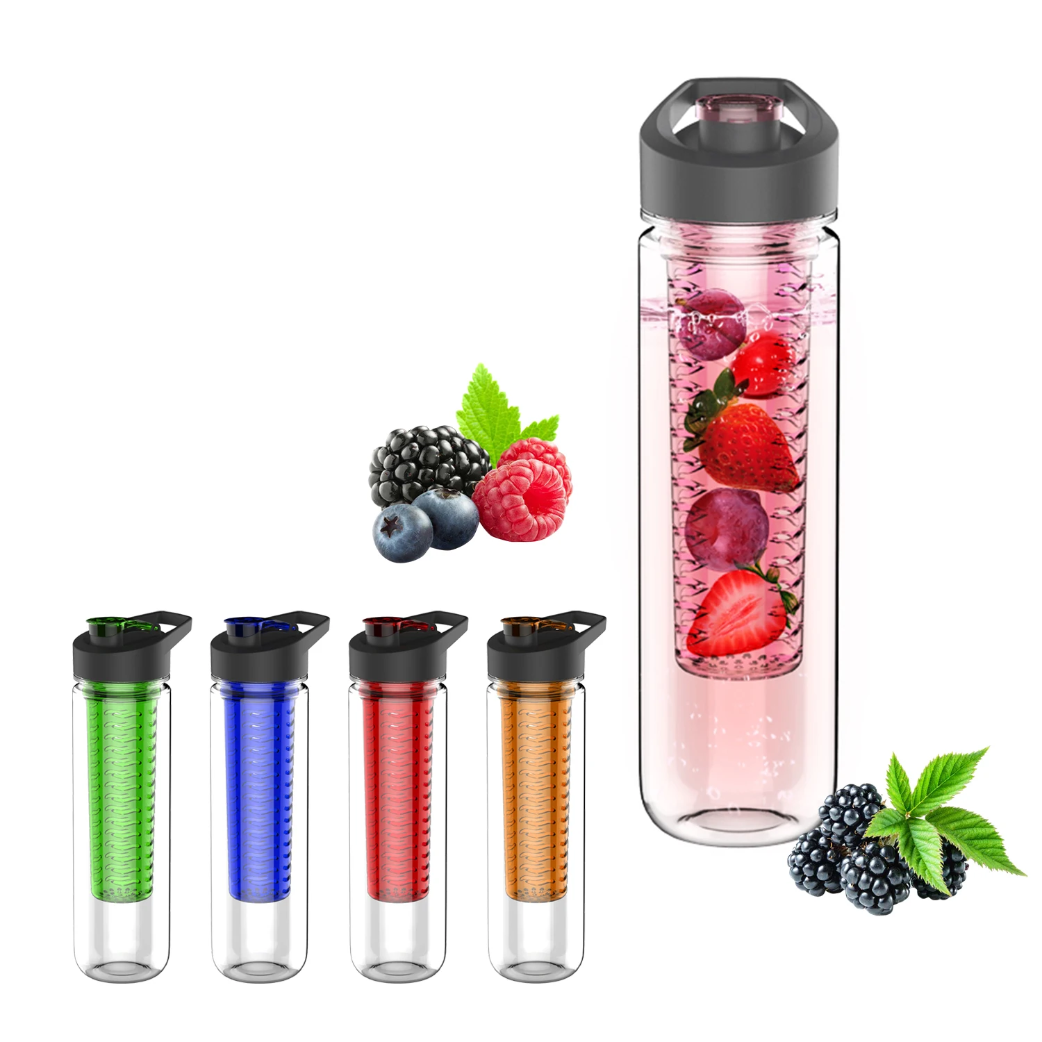 Hot Sale 800ml 27oz Bpa Free Plastic Tritan Fruit Infuser Water Bottle