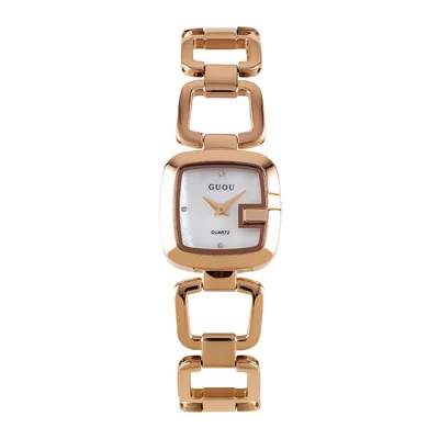 GUOU 8190 Women's Watch Trendy Square Quartz Timepiece