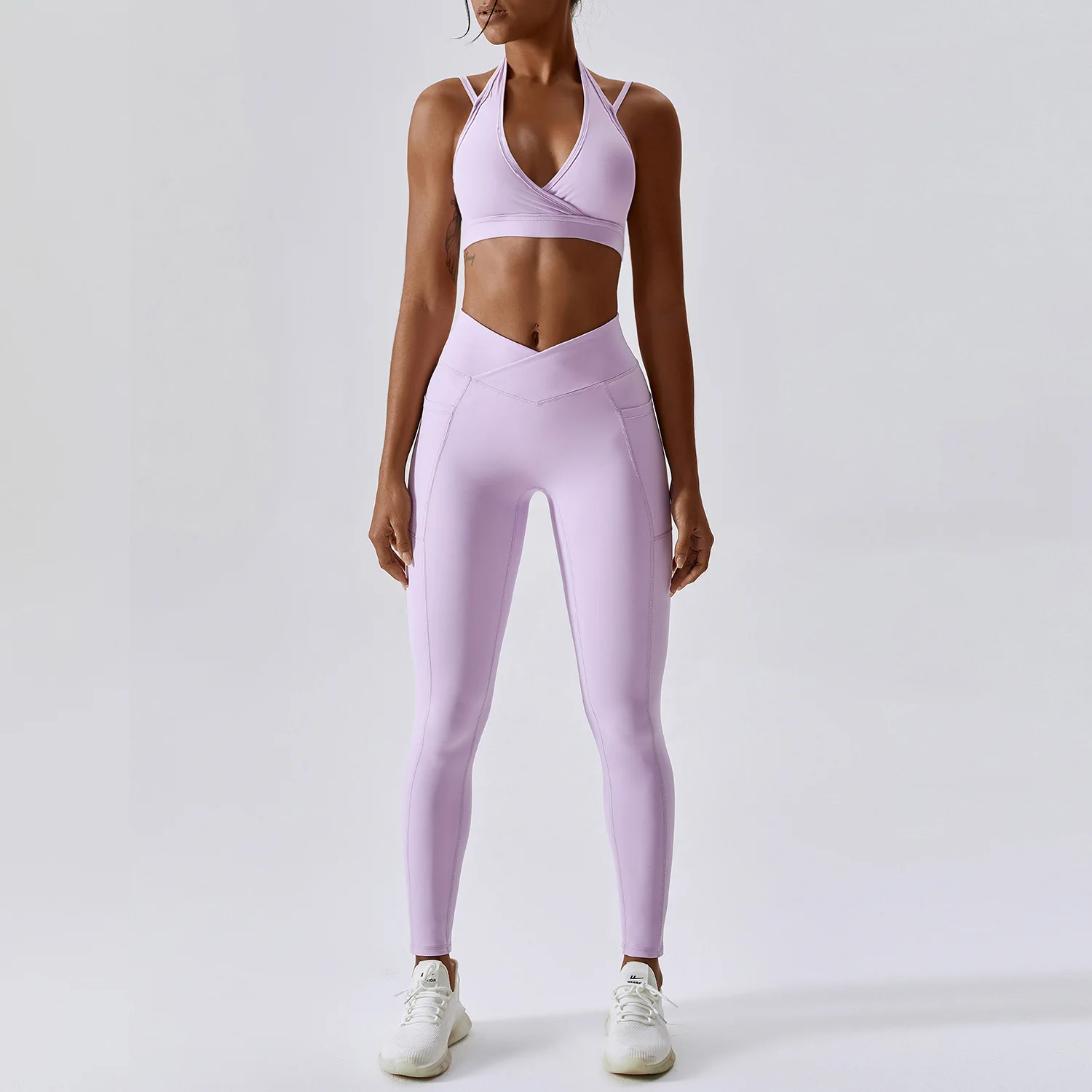 2023 New Naked Yoga leggings Clothing Women's Butt Lifting Quick-drying Breathable Tight Running Sets Sports gym Clothes
