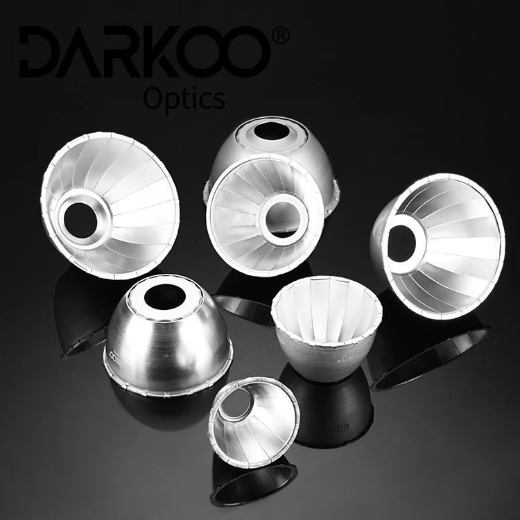 Custom Aluminum Reflector Led Pc Lens Light Led Lamp Reflector Lampara Cob Round Reflector