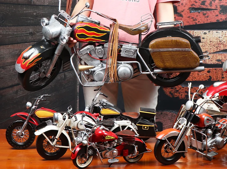 Custom Metal Models Decorative Metal Model Antique Iron Custom Handmade Model Motorcycle ...