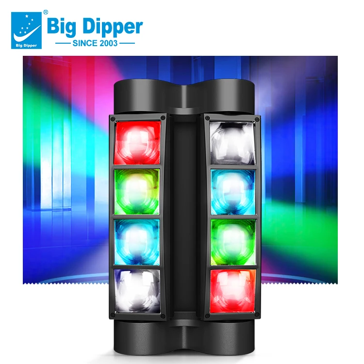 LM30A ムービングヘッドライト 8×3W LED Big Dipper LM30A RGBW LED Moving Head Spider Lights for Party