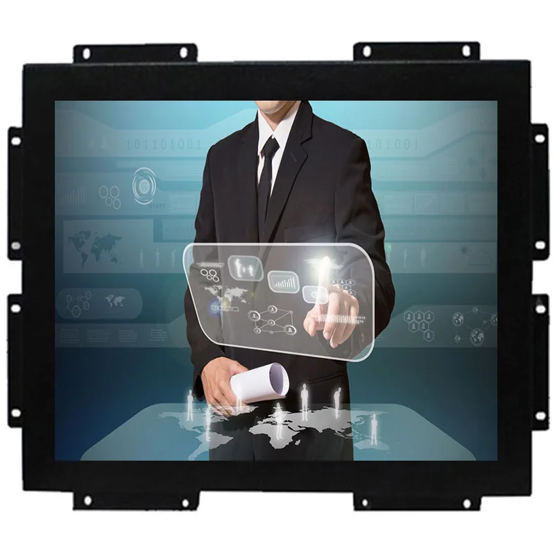High Brightness Outdoor 1000nits Raspberry PI Industrial Display Monitor 10 Inch Touchscreen Monitor with VGA HDMIed USB Speaker