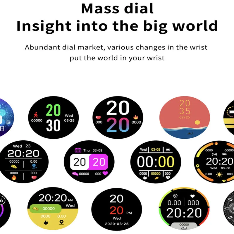 
Новые поступления CE ROHS Смарт-часы с красочными циферблатами Смарт-часы круглые IP67 водонепроницаемые Смарт-часы ZL02 