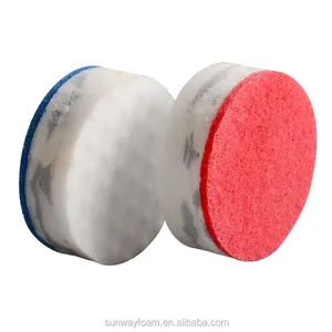 High Quality 14 Inches Red Blue Marble Stone Floor Cleaning Sponge Pads from Chinese Factory