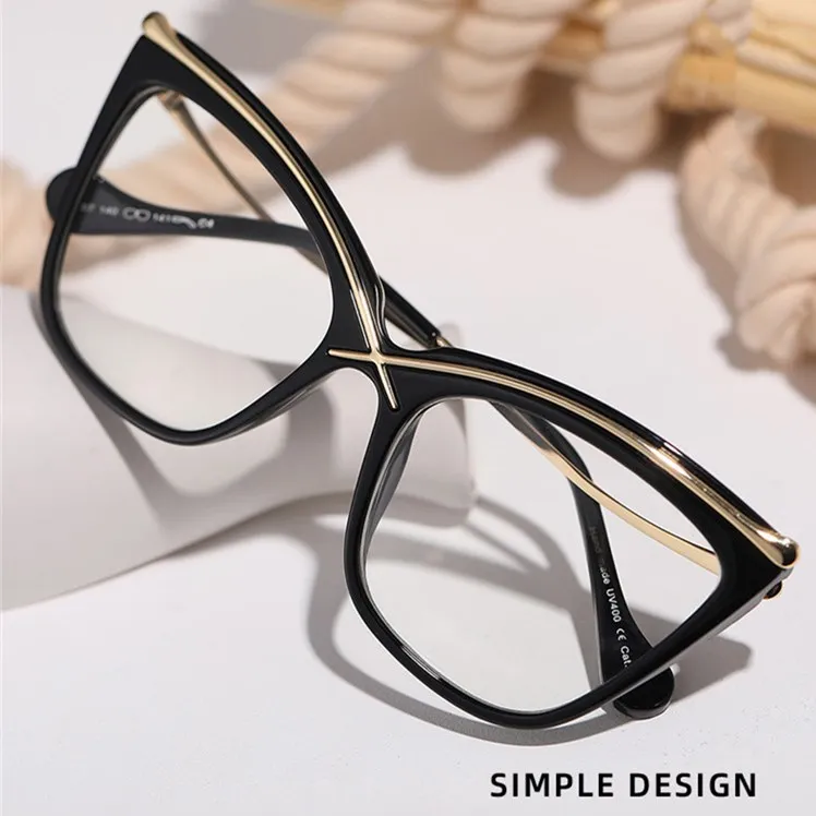 Jiuling Eyewear Fashion Women Cat Eye Glasses Optical Anti Blue Ray Glasses Wholesale Spectacle Frame Women Cat Eye Eyeglasses