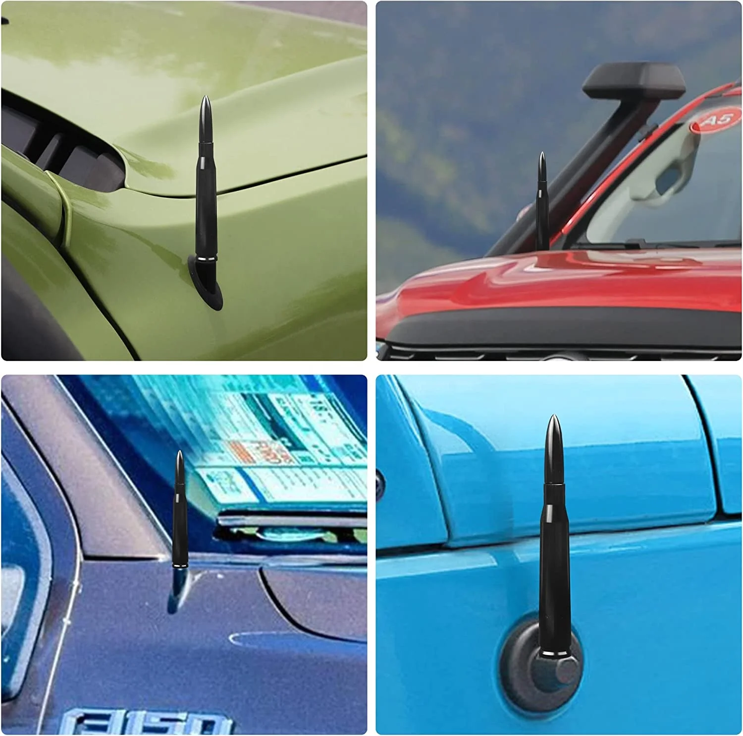 Refitted Car Off Road Accessories Customize Logo Antenna Bumper Cars Decoration Universal Car Bullet Antenna