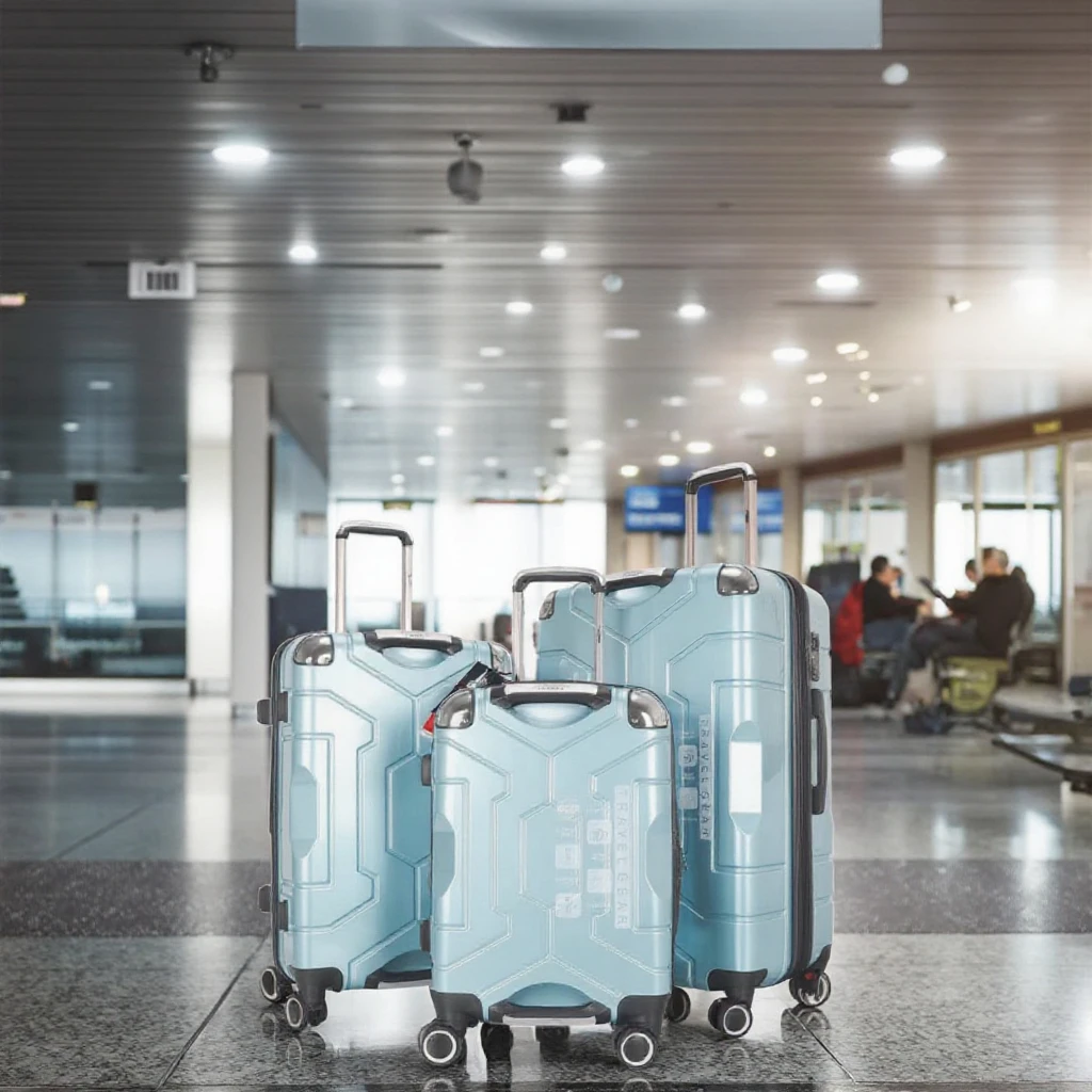 Modern 4-Piece  and ABS ABS PC Spinner Trolley Luggage Set Waterproof with TSA Lock Convenient Travel Bag Collection