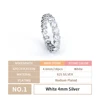 White 4mm Silver