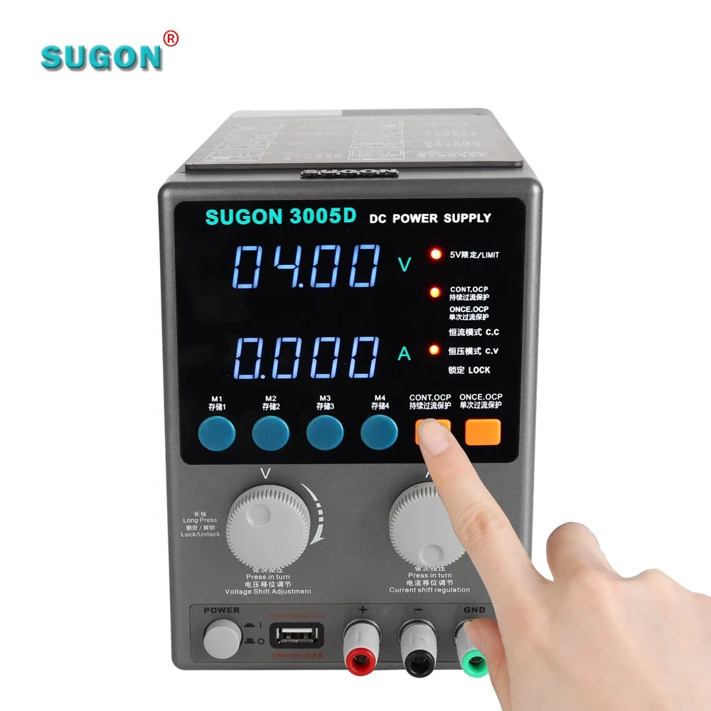 Power Supply 24Vdc SUGON 3005D Switch Mode Variable Power Supply Regulated Dc Power Supply For Phone Laptop PCB Repair