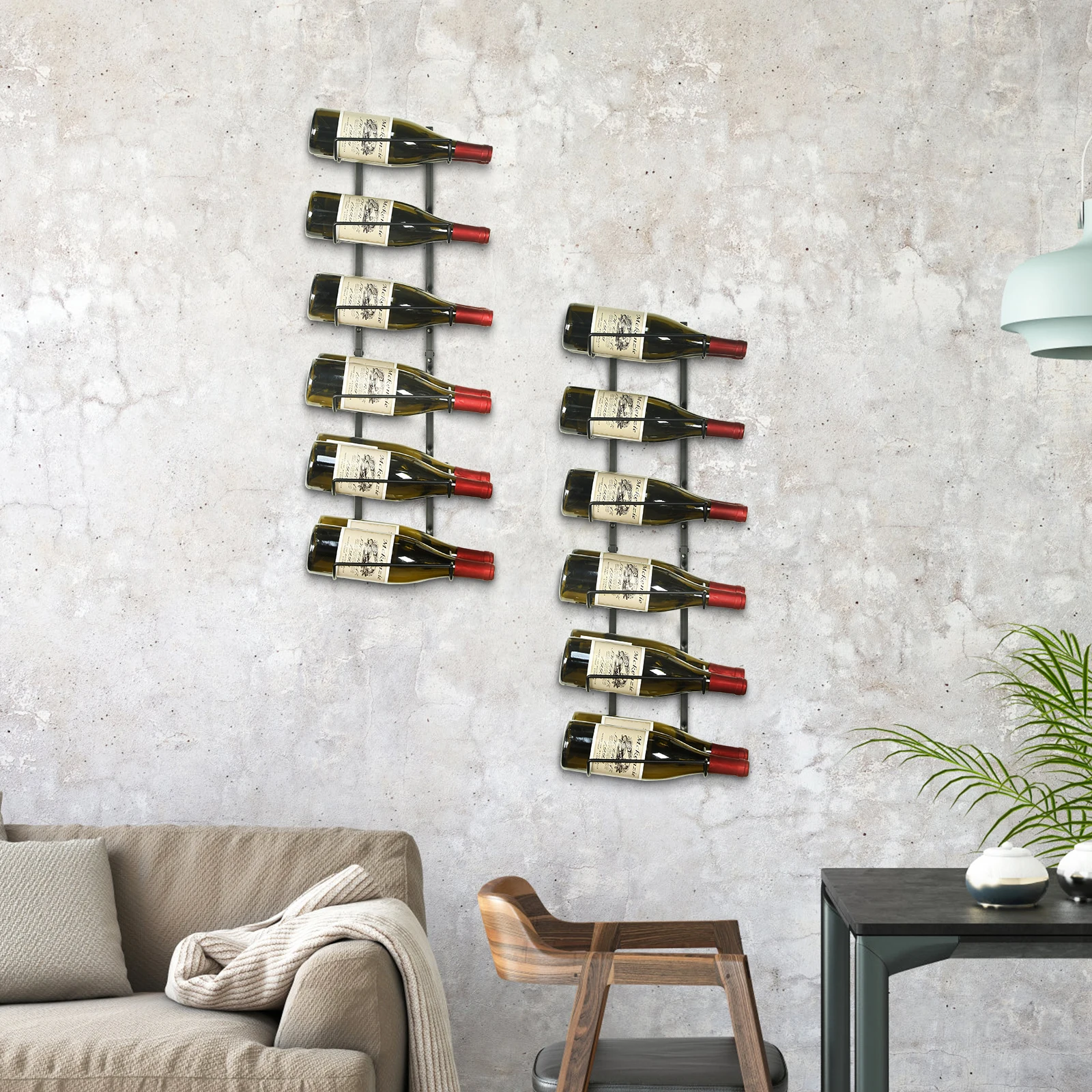 Diy Detachable Wine Rack For 24 Wine Bottles,Wall Mount Red Wine Shelf