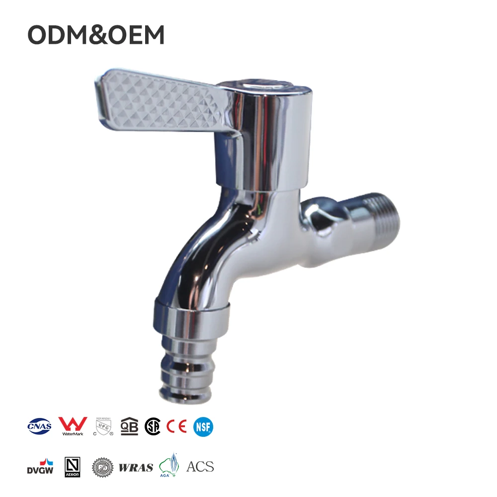 Brass Wall-mounted Bib Cock Drinking Water Safe HIGH WATER FLOW Soft and Aerated Stream Drip-Free Ceramic Valve Core Faucet