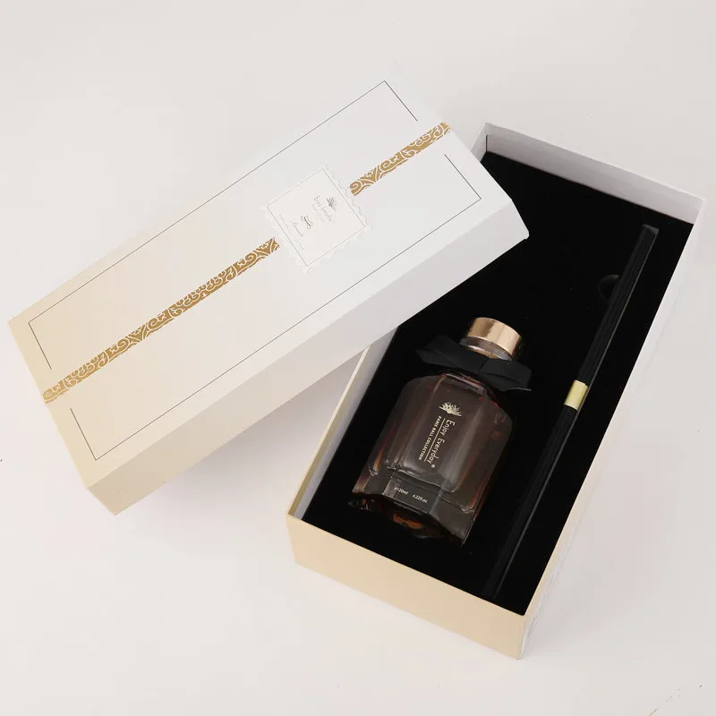 product new design amber glass home fragrance diffuser stick essential oil reed diffuser set for home hotel decor352-4