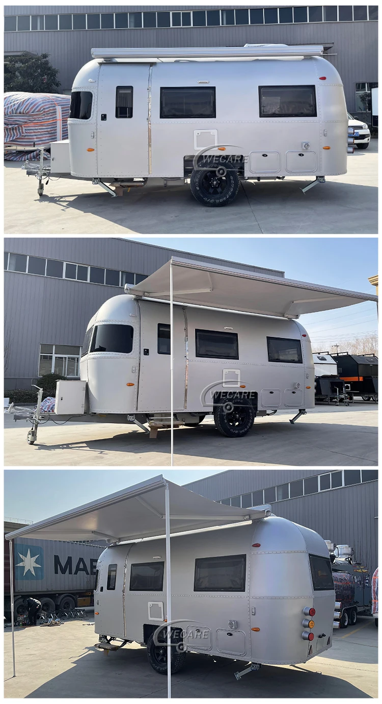 Wecare Airstream Camper Trailer Luxury Motorhome Camping Caravan Travel