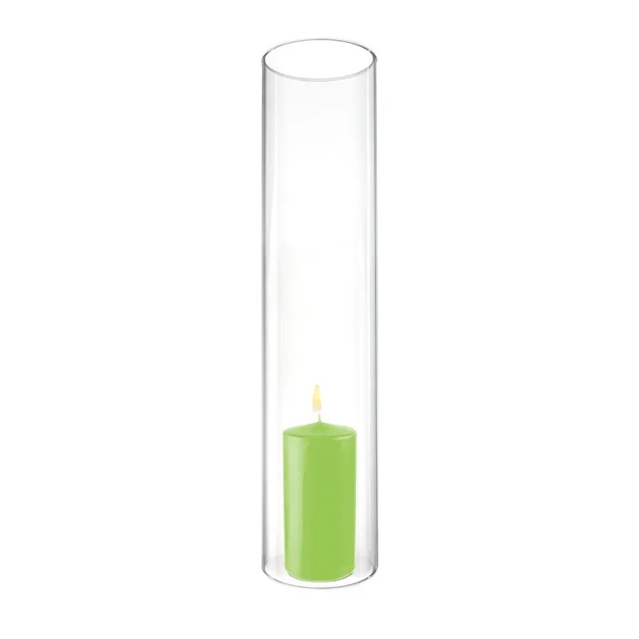 4 Coperture Cilindriche In Vetro Borosilicato Per Candele - Paralumi Trasparenti Anti-vento Per Decorazione Casa