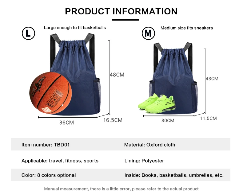 Fashion School Gym Drawstring Bag Casual String Knapsack School Back