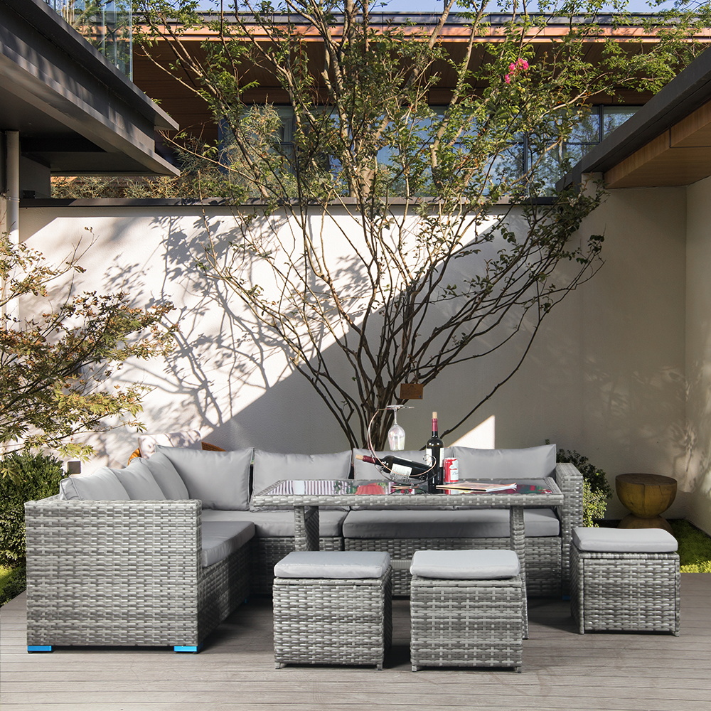 Rattan Garden Set Patio Furniture Asda Outdoor Rattan Corner Sofa Set