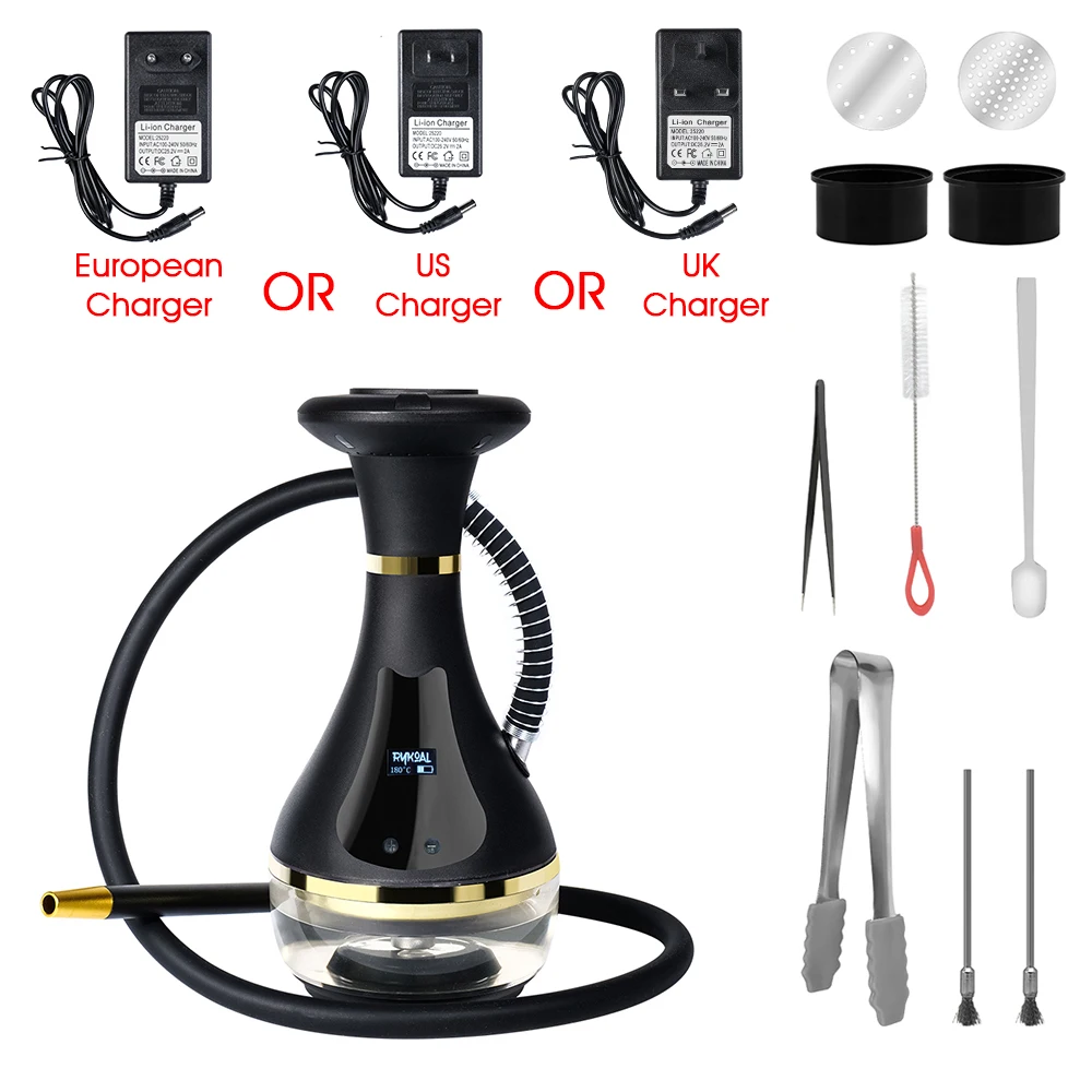 Electrical Shisha Hookah Set 2025 Luxury Design Electric Portable Electrical Shisha Hookah Set 2025 Luxury Design Electric Portable