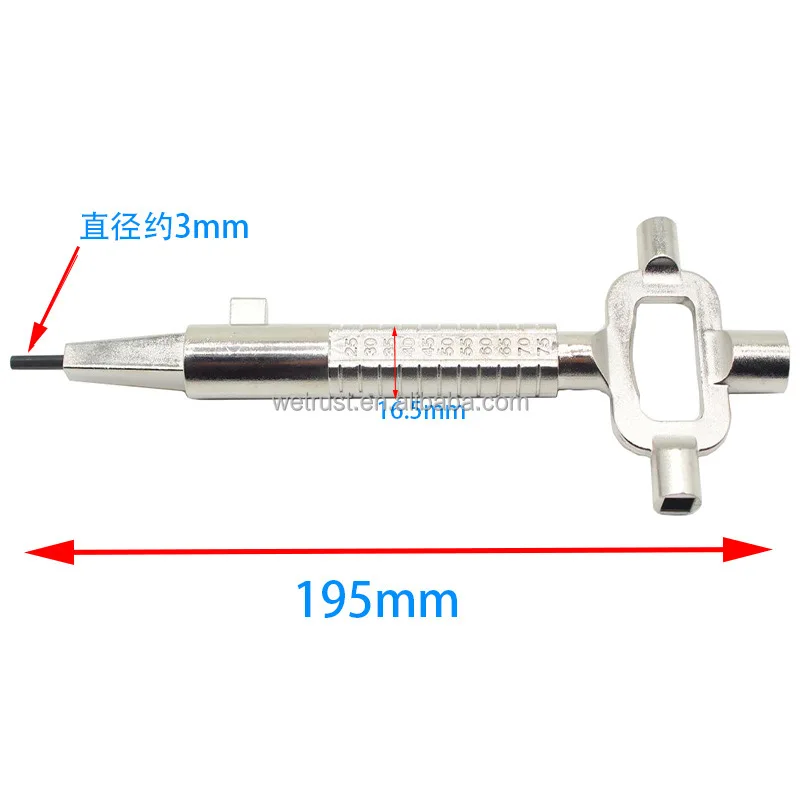 Locksmith Tool Key Multi Purpose Cylinder Gauge Cam Turner Spindle Turner Locksmith Tools Lock Pick