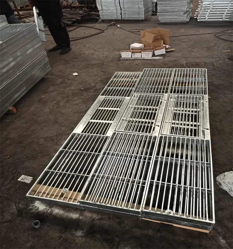 Singapore HDB Galvanized House Drain Grating 1800x300mm with Hinge for Floor Ditch Cover