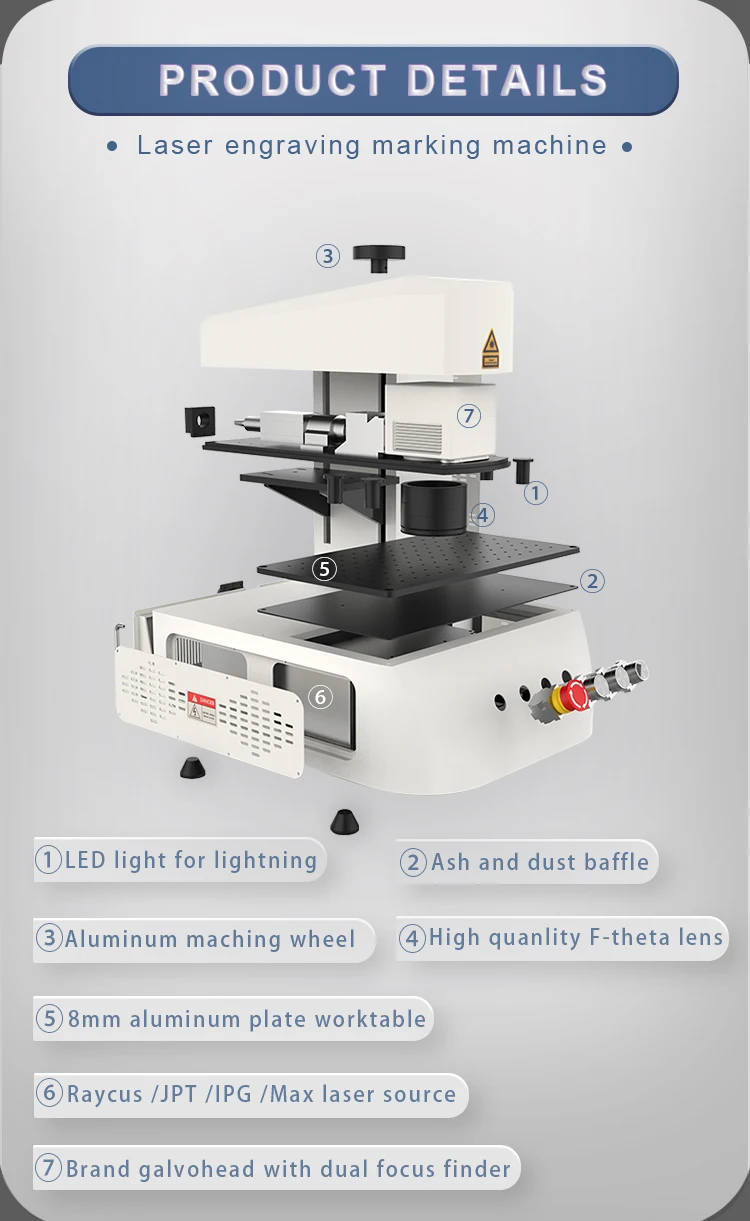 Mini Radio Frequency Laser Marking Machine Automation Flying_laser_marking_machine 20w 30w 50w