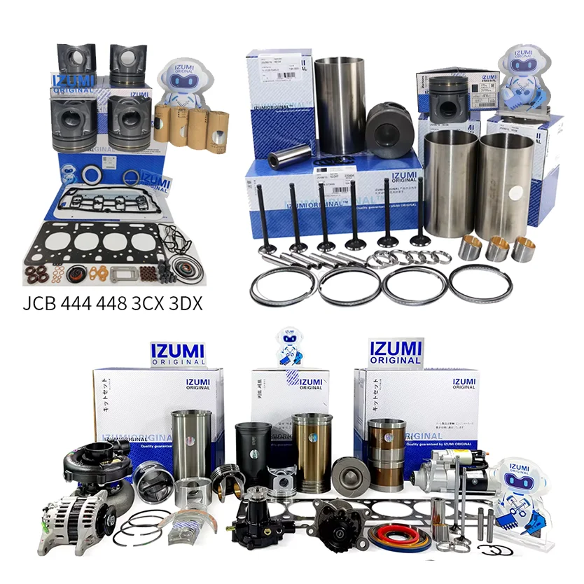 IZUMI ORIGINAL JCB Spare Parts JCB444 JCB448 JCB3CX JC84CX JCB220 JCB230 JCB3DX Engine Overhaul Repair Kit Piston Liner Kit