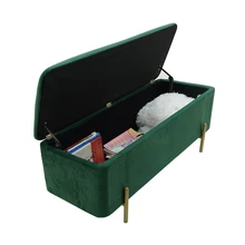 Customized 2022 Factory Wholesale Modern Storage Seat Pouffe Ottoman Bench Bed End Stool