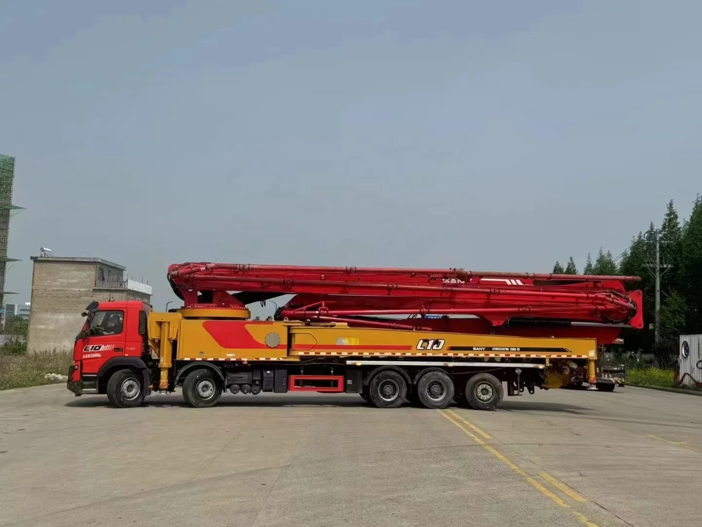 Good Condition Hot Selling  Used SANY 67 Meters Concrete Pump Truck Cheap Price Concrete Pump Mixer