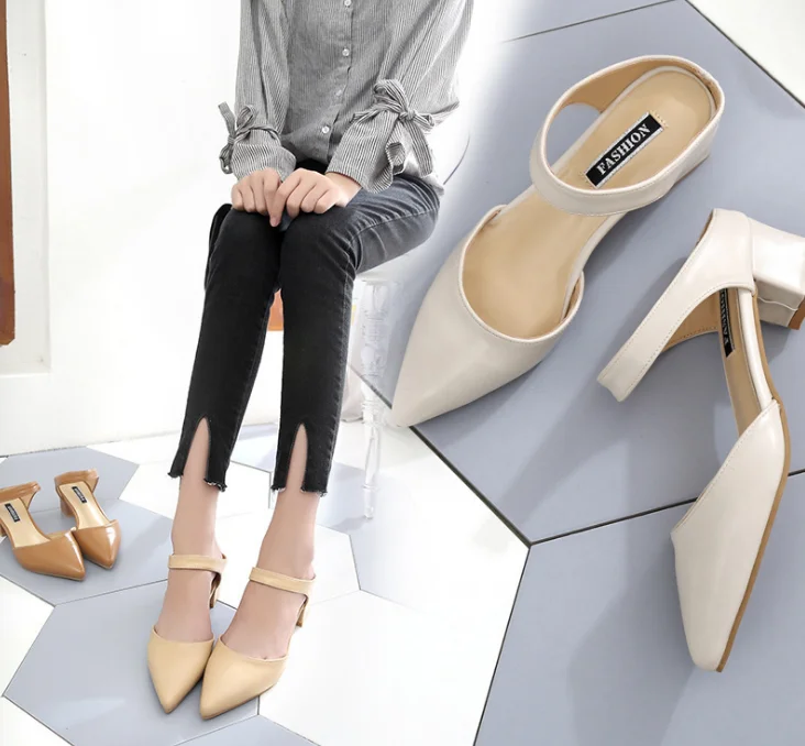 2021 Ladies Casual Shoes Elegant Chunky Heel Sandals