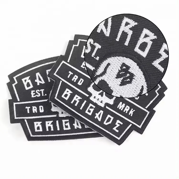 Wholesale Sew on New Design Custom 3D Logo Machine Embroidered Private Name Badges for Cloth