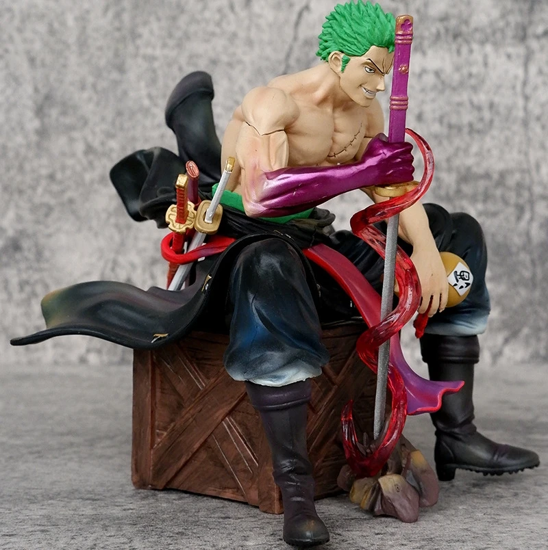 XR 14.5CM Anime Figure - Zoro GK Sitting Design Collectible