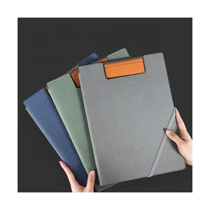 Factory Price PU Leather Folder Custom logo A4 Padfolio Multifunctional Easy Cleaneasy Writing Board Pad File Clip Portfolio