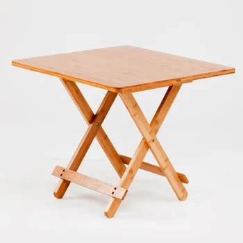 Portable Small Bamboo Folding Square Table Outdoor Folding Desk Dining Table