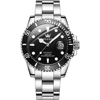 silver-black dial