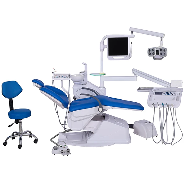 Luxury dental chair Comfortable leather cushion Multi-function footrest Suction filter With dentist chair