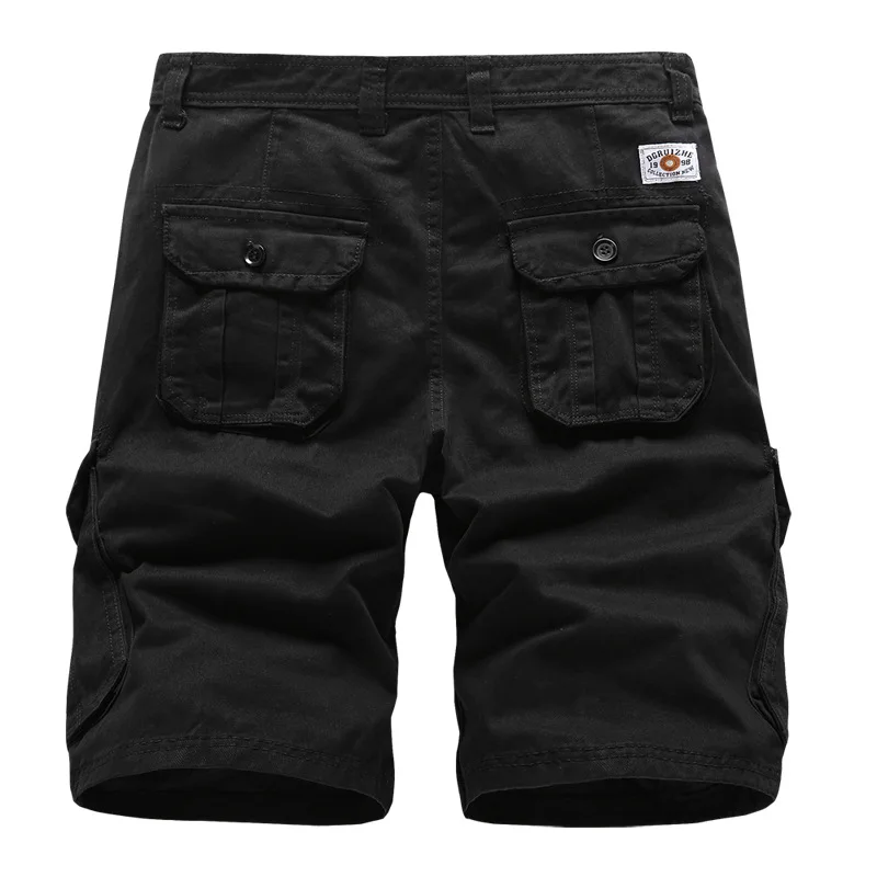 Hot Selling Summer Men's Cropped Pants Loose Overalls Cargo Shorts Print Logo Sports Pants  Outdoor Casual Solid Shorts