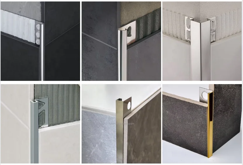 Stainless Steel Tile Profiles Tile Edging Trim for Floor Wall Edges Decoration 304 Stainless Steel Tile Trim