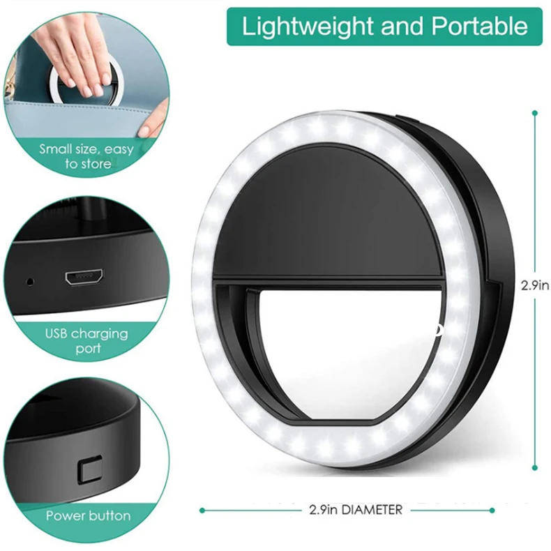 Selfie Led Ring Portable Flash Light Mobile Phone Leds Selfie Lamp