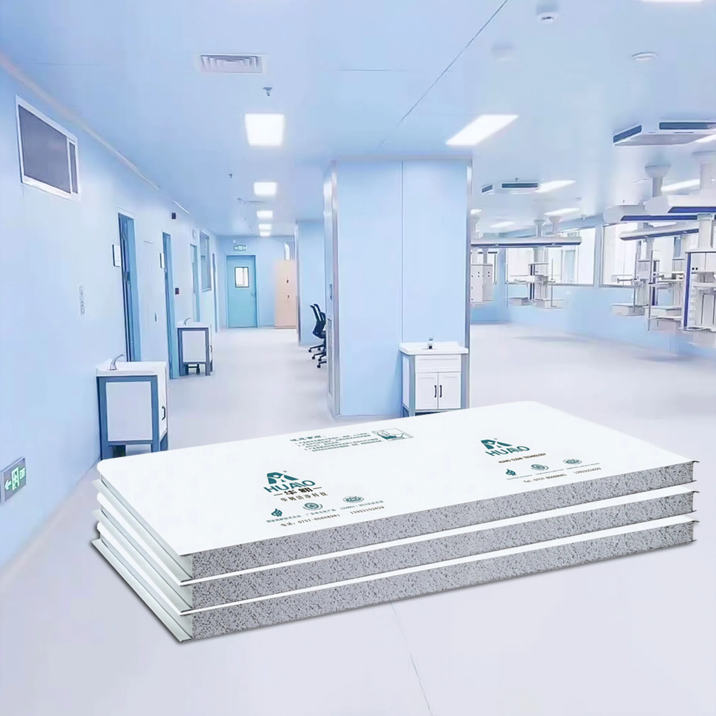 CE standard fireproof EPS calcium silicate panel Modular clean room Sandwich Panel for Hotel hospital Building